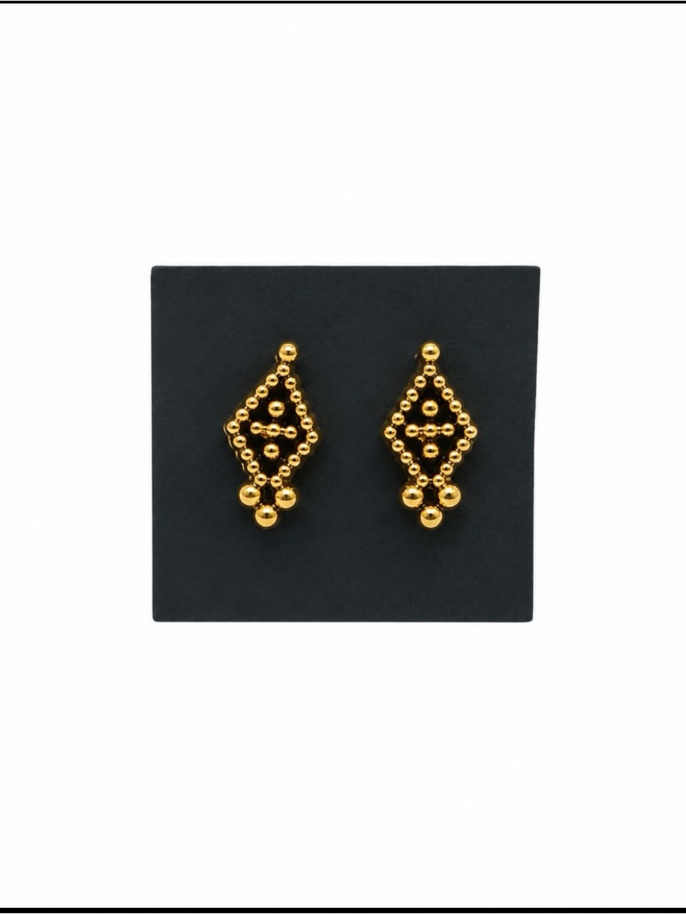 Tiny Gold Tone Geometric Stud Earrings Minimalist Boho Dainty